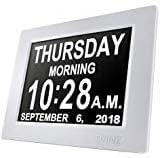 SVINZ Dementia Clock for Seniors, Large Number Digital Calendar Clock with Date and Day of Week for Elderly Alzheimer, 20 Custom Alarms and Tags