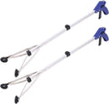 2 Pack Foldable Reacher Grabber Tool,Long Arm 32inch Suction Cup Trash Picker Tool,Claw Litter Garbage Picker Mobility Aid Pick Up Tool