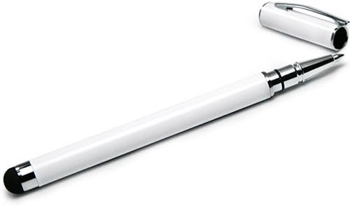 BoxWave Universal Capacitive Styra, Capacitive Stylus with Rollerball Pen - Magnet Silver, Stylus Pen for Smartphones and Tablets