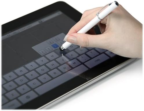 BoxWave Universal Capacitive Styra, Capacitive Stylus with Rollerball Pen - Magnet Silver, Stylus Pen for Smartphones and Tablets
