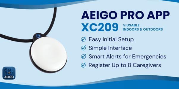 Fall Alert Pro Automatic Fall Detection Pendant No Monthly Fees 2-Way Voice for Seniors