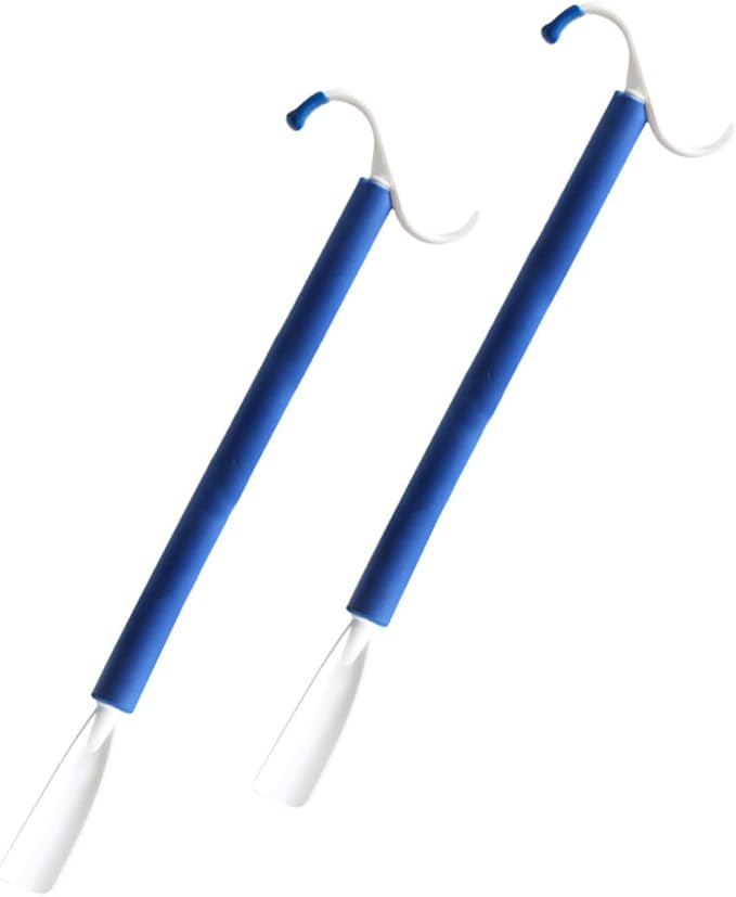 SOESFOUFU 2pcs Professional Dressing Aid Kit Shoehorn Pole for Seniors Disabled Elderly