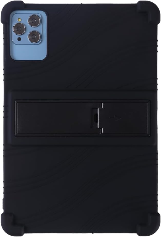 Case for Lenovo Tab M11 11 inch (TB-330FU / TB-331FC) 2024 Released - Lightweight Silicone Stand Cover Case with 1 Random Stylus (Black)