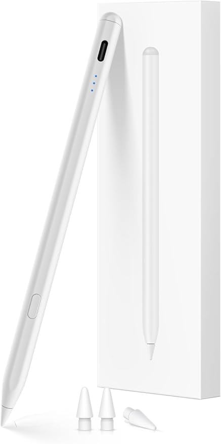 KEEPRO Stylus Pen for iPad 2018-2026, USB-C Fast Charging Pencil, Pixel-Perfect Tilt Sensitivity for iPad 11/10/9/8/7/6/A16, Mini 7/6/5, Air M4/M3/M2 11"/13"/5/4/3, Pro M5/M4 13"/12.9″/11″