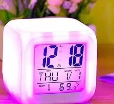 Kadio Digital White Clock
