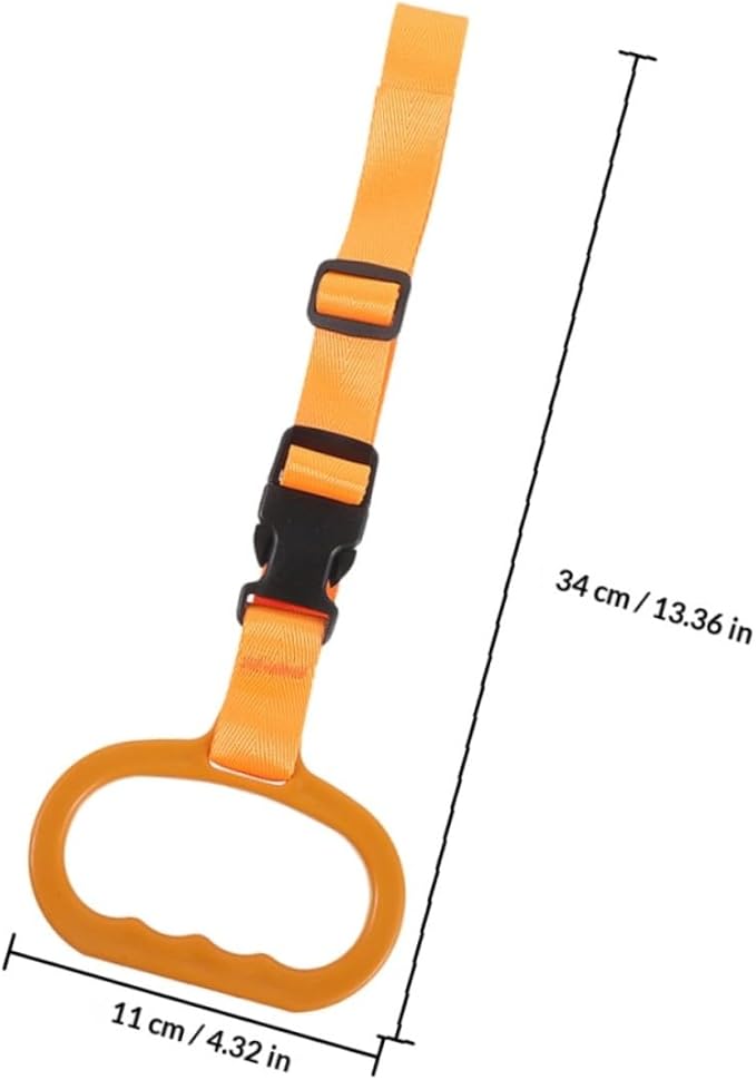YARNOW 2pcs Car Handle Assist Grab Bars for Elderly and Disabled, Orange Vehicle Door Support Rail for Mobility Aid and Standing Assistance