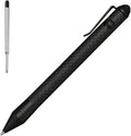 Cool Hand 5.9'' Bazooka Style Bolt Action Pen with Stylus for Touchscreen, Carbon Fiber Body, w/Pocket Clip, Ballpoint Ink Refillable, Glass Breaker Replaceable Parts Included, Black
