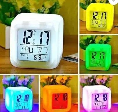 Kadio Digital White Clock