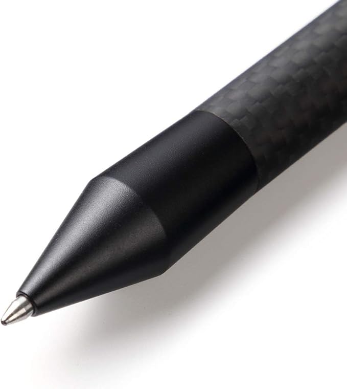 Cool Hand 4.5'' Bolt Action Pen with Stylus for Touchscreen, Rocket Style Carbon Fiber Body, Ballpoint Pen w/Pocket Clip, Classic Black