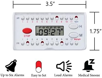 e-Pill 5 Times a Day x 7 Day Large Weekly Pill Organizer - with Discreet Case and Reminder