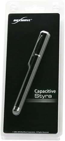 BoxWave Universal Capacitive Styra, Capacitive Stylus with Rollerball Pen - Magnet Silver, Stylus Pen for Smartphones and Tablets