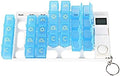 Weekly Digital Pill Organizer 7 Days 28 Compartments Medicine Box with 5 Groups Alarm Reminder and Luminous LCD Back Light for Medications Supplements Vitamins - Blue