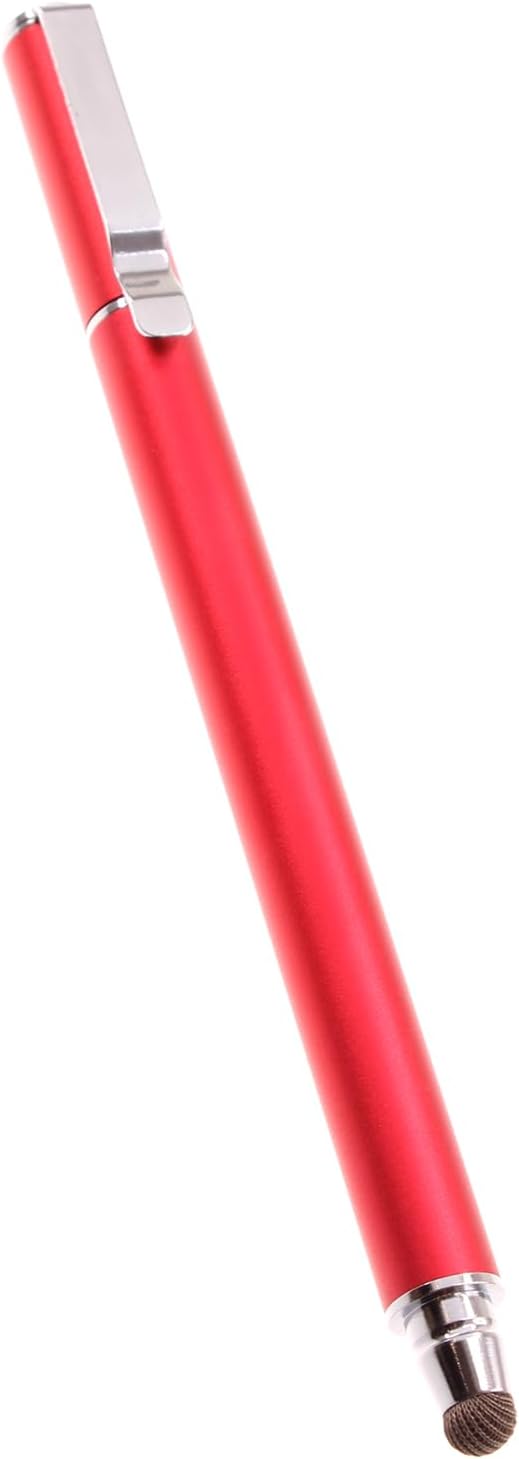Red Stylus Touch Screen Pen Compatible with iPad Pro 11,13 (2025) / iPad Air 11,13 (2026) - Fiber Tip Aluminum Lightweight