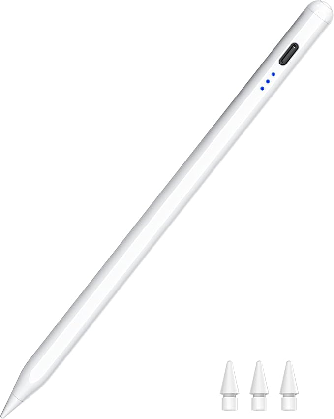 HATOKU Stylus Pen for iPad 2018-2026, 15Min Fast Charge Pencil (USB-C) with High Precision, Tilt Sensitivity, Palm Rejection, Magnetic Design, Perfect for Note-Taking Drawing on iPad 6-11/Air/Pro/Mini