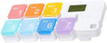 Weekly Pill Organizer Alarm Portable Medicine Case Compartments for Easy Dispensing Food-Grade Material Compact Design for Travel and Daily Use