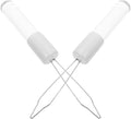 2pcs Acrylic Button Hook and Zipper Pull Assist Tool for Seniors Elderly Dressing Aid Clothing Fastener Helper for Mobility and Daily Living
