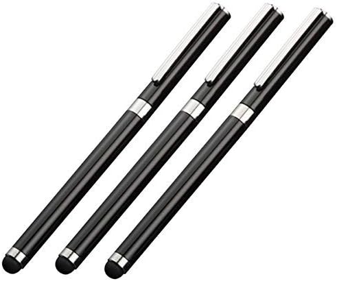 Pro Stylus Capacitive Pen Compatible with HTC Exodus 2 Upgraded Custom High Precision Touch Full Size 6 Pack! (Black)