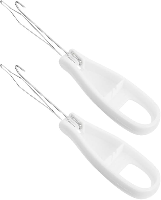 2pcs Button Hook and Zipper Puller Set, Manual Dressing Aid Tool for Clothes Buttoning and Zipper Assistance, Convenient Button Pulling Tool for Arthritis and Elderly Use