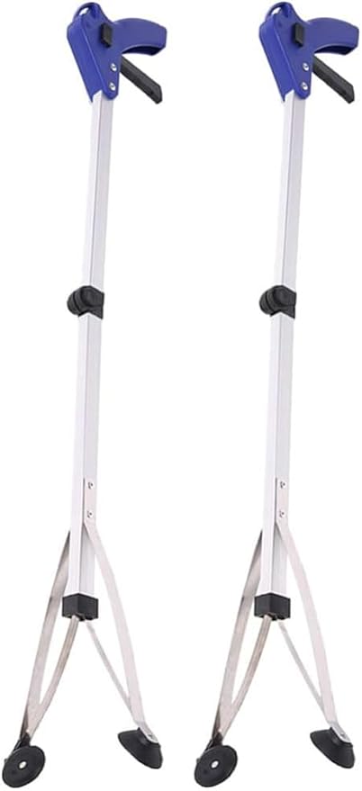 2 Pack Foldable Reacher Grabber Tool,Long Arm 32inch Suction Cup Trash Picker Tool,Claw Litter Garbage Picker Mobility Aid Pick Up Tool