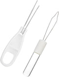 2pcs Button Hook and Zipper Puller Tools, Folding Button Pulling Wearing Aid with Two Sizes (18 * 1.6cm 15 * 2.8cm), Convenient Dressing Assist for Clothing and Coats