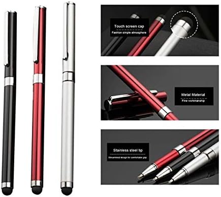 Pro Stylus Capacitive Pen Compatible with HTC Exodus 2 Upgraded Custom High Precision Touch Full Size 6 Pack! (Black)