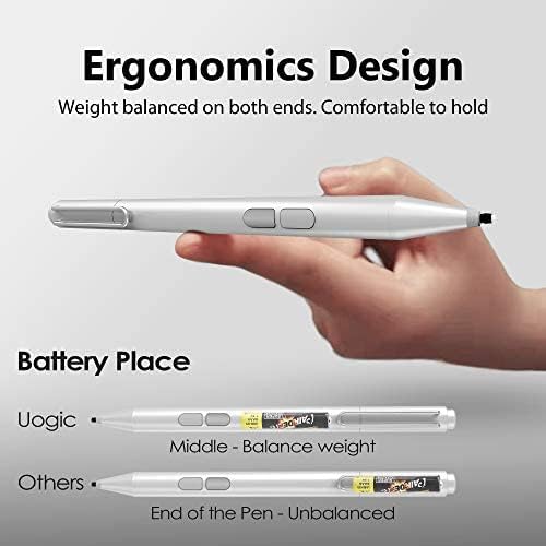 Uogic Pen for Microsoft Surface, 90-Day Battery Life, Smooth Writing, Palm Rejection, 1024 Levels Pressure, Flex & Soft HB Nib, for Surface (Pro, Studio, Book, Laptop, Go)