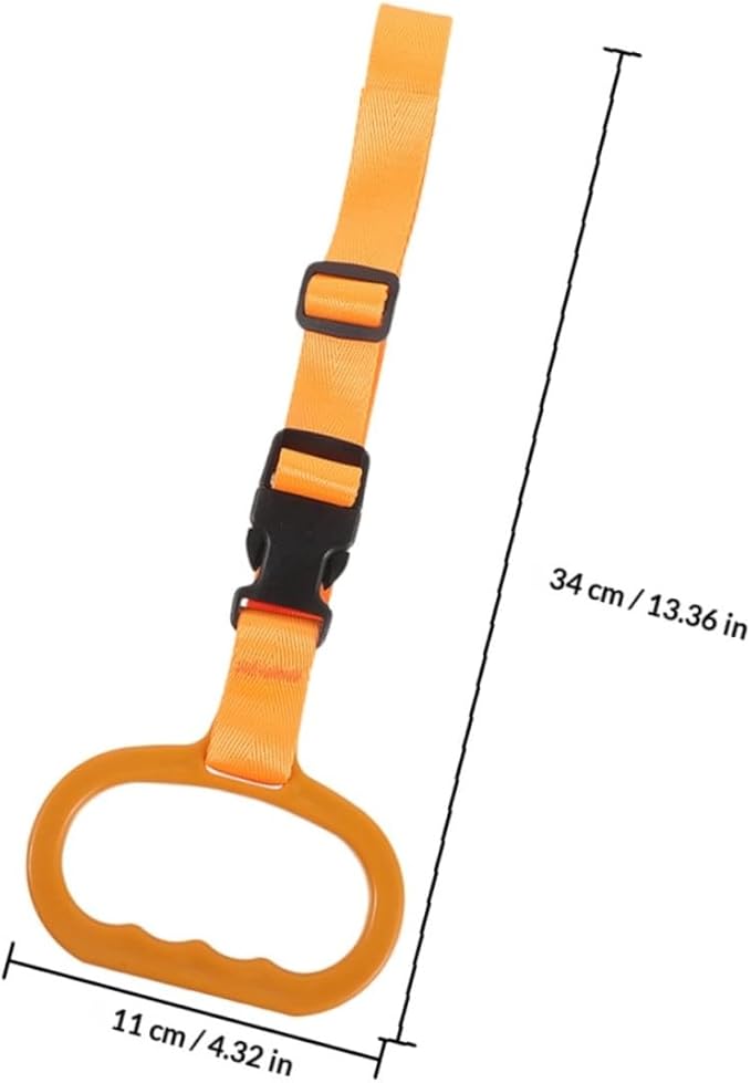 SHINEOFI 2pcs Adjustable Car Grab Handles with Straps for Seniors Disabled Pregnant Women Automotive Door Assist Support Safety Mobility Aid