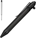 Cool Hand 4.9'' Carbon Fiber Bolt Action Pen Stylus for Touch Screen, Ballpoint Ink Refillable, Compact Size, Skelton Out Deep Pocket Clip for Easy Carring
