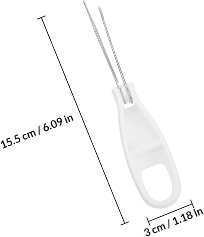 2pcs Button Hook and Zipper Puller Set, Folding Clothes Buttoning Aid with Grip Handle, Quick Coat Button Tool for Home Dressing Assistance