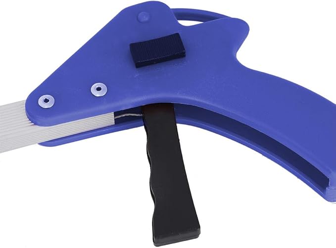 31.5in Grabber Reacher Tool, Foldable Reacher Grabber Pickup Tool Pick up Stick Grabber with Grip Points Trash Picker Grabber for Elderly, Seniors (Blue)