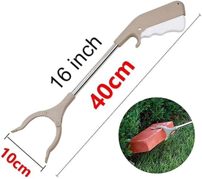 2 Pack Black Grabber Reacher Tool, 32" Foldable, 24" Lightweight Trash Claw Grabbers for Elderly, Reaching Tool for Trash Pick Up Stick, Litter Picker, Arm Extension (Size : 16inch(2pcs))
