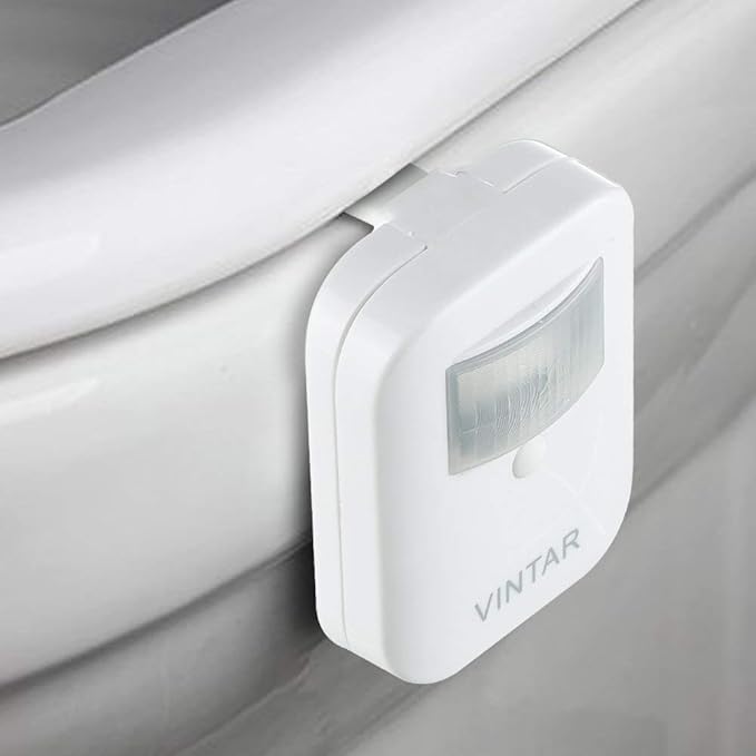 3 Pack Vintar Rechargeable 16 Color Motion Sensor LED Toilet Night Light, 5 Stage Dimmer, IP67 Waterproof, Light Detection
