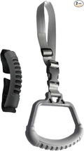 2-in-1 Car Assist Handle Kit | Adjustable Overhead & Backseat Grab Bar with Soft Rubber Grip for Added Support Entering and Exiting Vehicle (2, Grey)