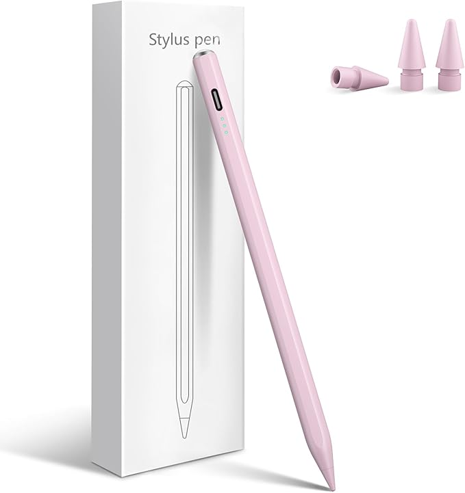 Stylus Pen for iPad 2026-2018 with 13mins Fast Charge,Tilt Sensitivity Palm Rejection Pencil for 11th (A16)/10/9/8/7/6 Gen, iPad Pro 11"/12.9"/M4/M5, iPad Air 3/4/5/M2/M3/M4