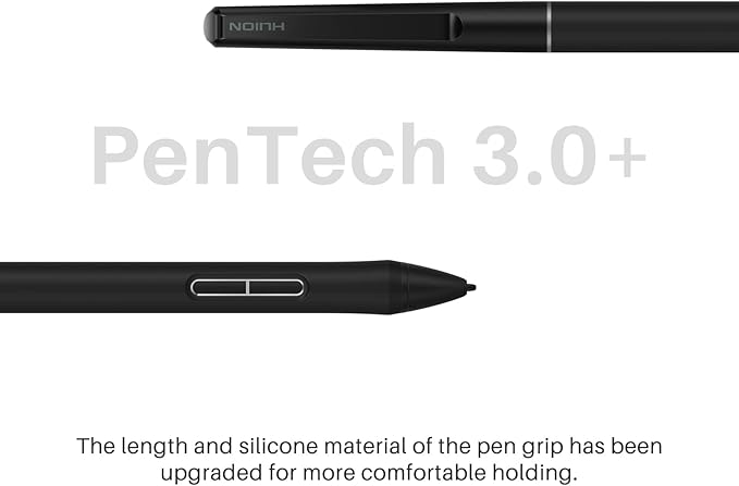 HUION Slim Pen PW550S 9.5mm Diameter for Huion Inspiroy 2/Giano/Keydial/Dial 2, K12/K13/K16(2021)/K22/K24 Series, Kamvas Pro 13 (2.5K)/ Pro 16 (2.5K), Kamvas Pro 16 (4K) Series, Kamvas Pro 24 (4K)