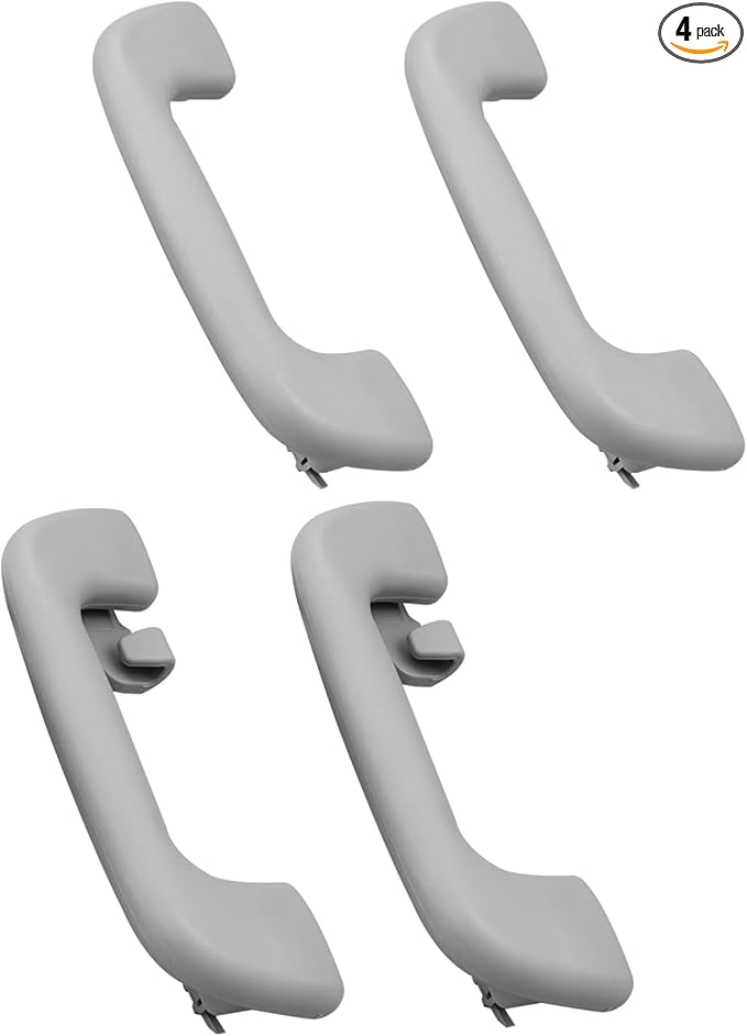 4 Pcs 74610-52030 Front Rear Inner Roof Pull Handle Fit for Toyota Corolla 4Runner Yaris Prius RAV4 Vios 2003-2021 Replace 74610-52020, Driver Passenger Side Auto Interior Grab Rail Handle Grey