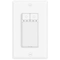 1 Pack Single Pole Dimmer Light Switch for 150W Dimmable LED/CFL Lights and 600W Incandescent/Halogen,Neutral Wire Required Continuous Dimming Switch, Rocker Dimmer Switch, ETL/FCC Certified