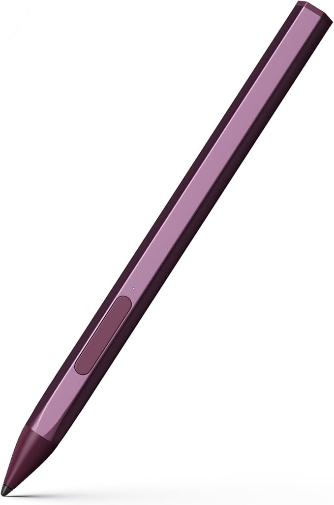 Stylus Pen for HP Envy X360 Pavilion X360 Specter X360 Spectre X2 Envy X2 Rechargeable MPP 2.0 Tilt Active Pen with 4096 Pressure Sensitivity, Palm Rejection, Hexagonal Pen Body Design, Red