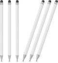 Stylus Pen for Touchscreen, 6 PCS Stylus 2-in-1 High Precision and Sensitivity, Suitable for iPad/iPhone/Samsung/Android Smartphone and Tablets, Compatible with Capacitive Touch Screen (White)