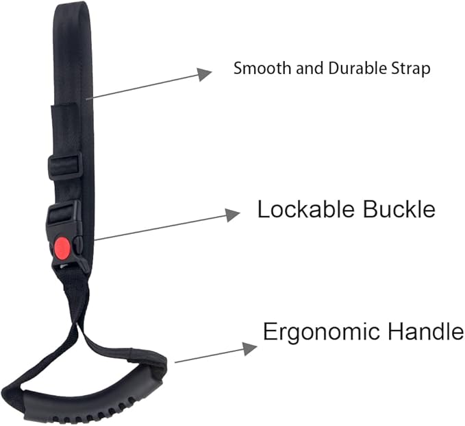 3-in-1 Mobility Aid Kit – Car Door Assist Handle, Liberty Lift, Adjustable Safety Support Handle – Standing, Transfer and Vehicle Exit Aid for Elderly, Seniors, Disabled, Injured