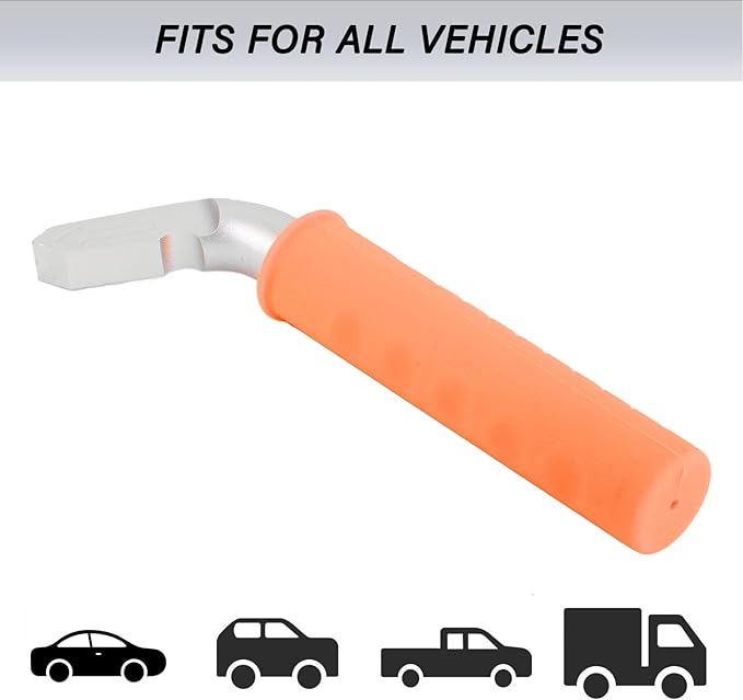 Car Door Handle Assist Bar 2Pcs Set | 500lbs Support & Ergonomic Grip | Portable Vehicle Handle for Seniors/Disabled | Secure - Grip Design (Orange)