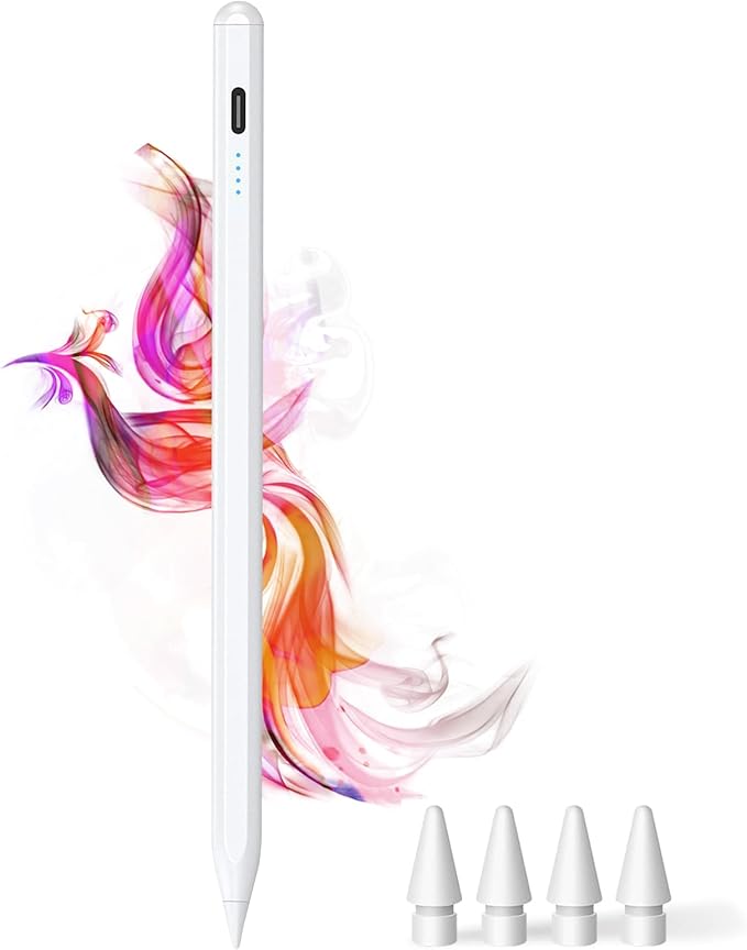 DOGAIN iPad Pencil for Apple iPad A16 11th&10th - Fast Charge Palm Rejection Stylus Pen for 2018-2026 iPad 11/10/9/8/7/6th, iPad Pro 11"/12.9"/13"/M5/M4, Air 3/4/5/M2/M3/M4, Mini 6/5th (White)