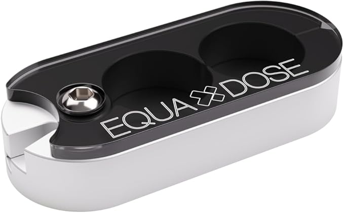 EQUADOSE Pill Splitter with Precision Aluminum Blades, Safely and Cleanly Cuts Small and Large Tablets, Vitamins, and Pills, Easy Tablet Divider for Accurate Medication Dosing, Black