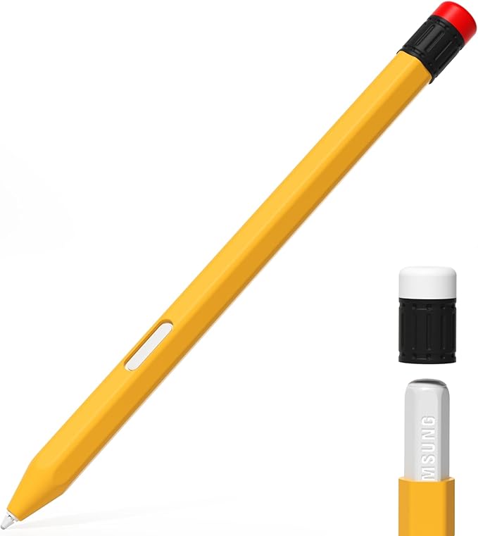 AZF Compatible with Samsung Galaxy Tab S Pen S11/S11 Ultra S Pen Case,Classic Design Silicone Protective Sleeve, Anti-Slip, Drop-Resistant Comfortable gripSupport Magnetic Charging. (Yellow)
