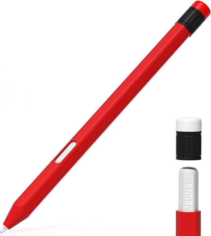 AZF Compatible with Samsung Galaxy Tab S Pen S11/S11 Ultra S Pen Case,Classic Design Silicone Protective Sleeve, Anti-Slip, Drop-Resistant Comfortable gripSupport Magnetic Charging. (Red)
