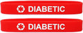 2 Pack of Medical Alert Wristband Bracelets in 12 Options