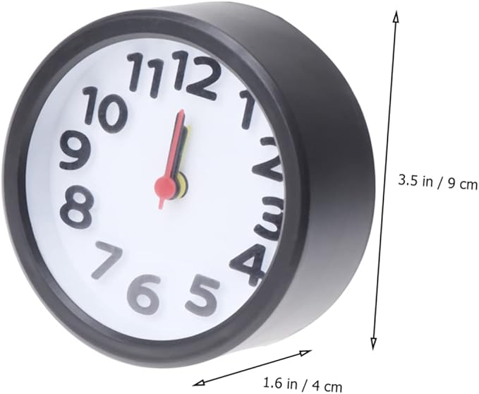 Zerodeko Simple Round Plastic Alarm Clock Small Desktop Clock Luminous Hour and Hand Kids Wall Mounted Alarm Style No Battery