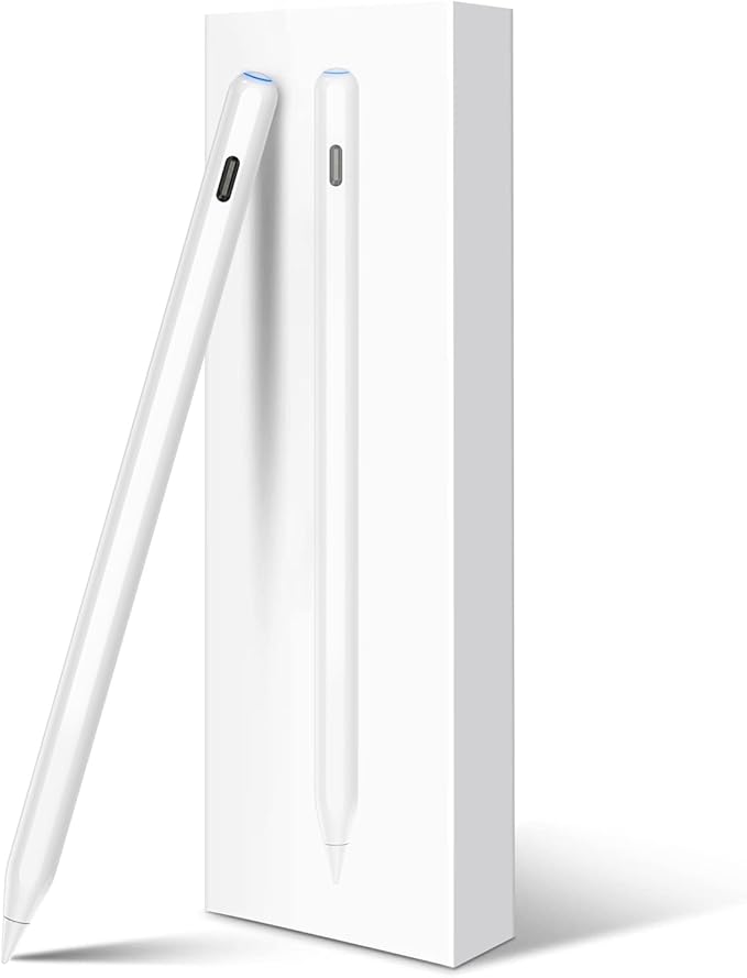HATOKU Pencil 2nd Generation for iPad: Magnetic Wireless Charging (Air 4/5, Mini 6, Pro 11/12.9" 2018-2023) + USB-C Fast Charge - Stylus Pen for iPad 6-11, Pro 11"/12.9" M4 M5, Air 3-5/M2/M3, Mini 5/6