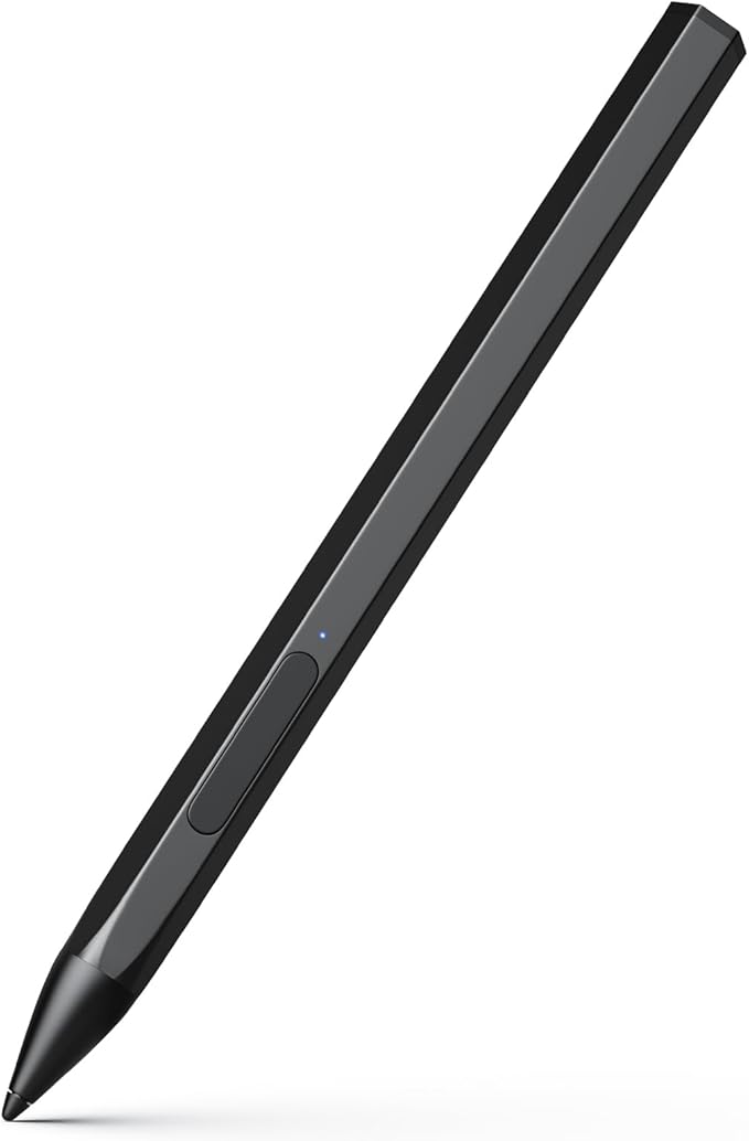 Stylus Pen for HP Envy X360 Pavilion X360 Specter X360 Spectre X2 Envy X2 Rechargeable MPP 2.0 Tilt Active Pen with 4096 Pressure Sensitivity, Palm Rejection, Hexagonal Pen Body Design, Black