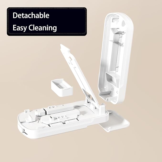 Portable Dual-Blade Pill Cutter and Crusher with Silicone Grip and Safety Lock